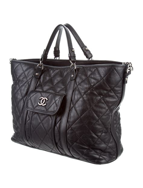 extra large chanel bag|large zipped shopping bag chanel.